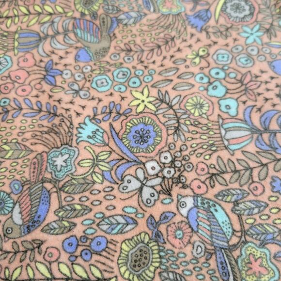 Joann Exclusive Bird Floral Flannel Fabric 44x32" Peach Nature Boho Print - Picture 5 of 13